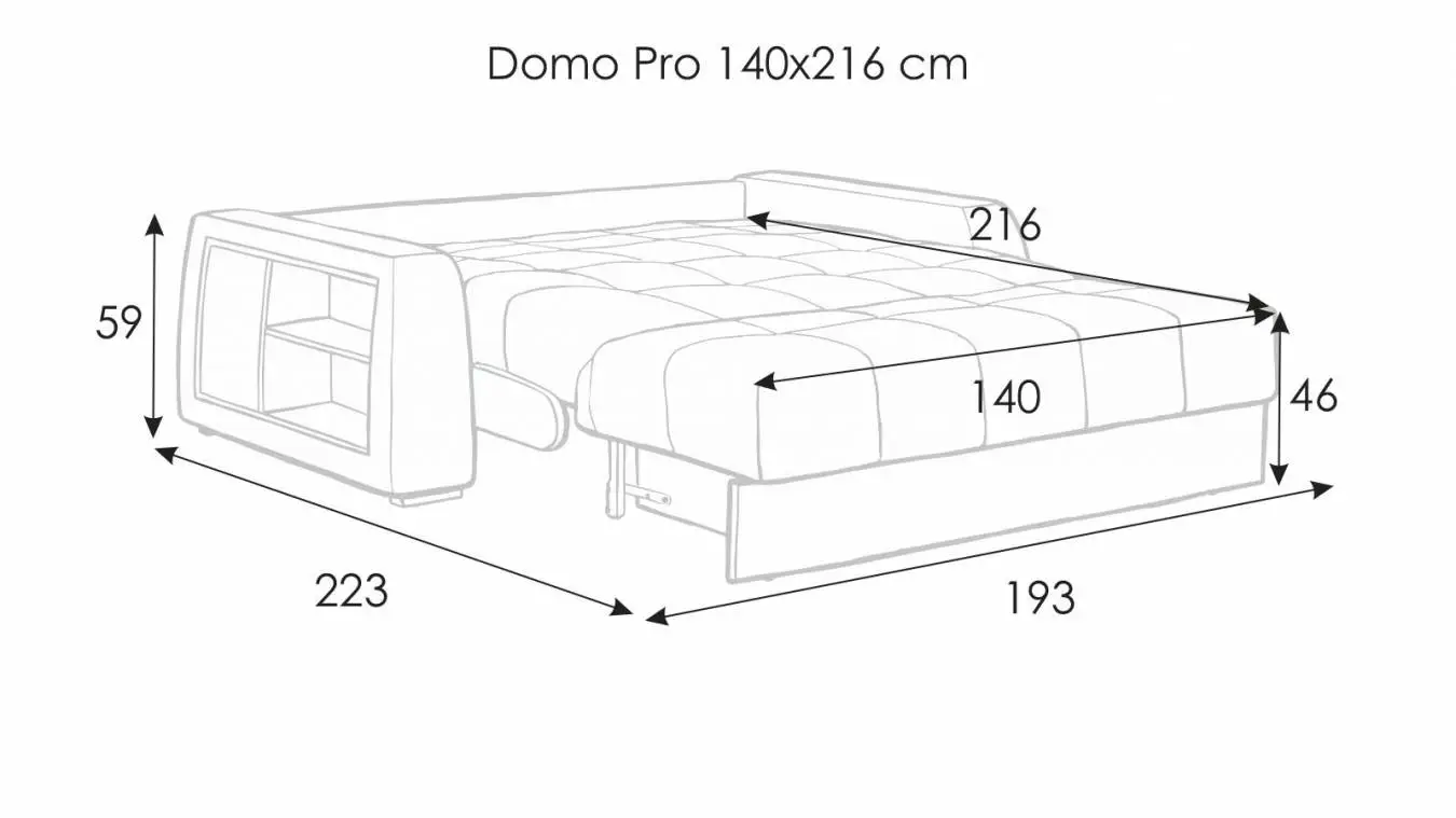 Диван-кровать Domo Pro с коробом для белья с полками Askona фото - 3 - большое изображение