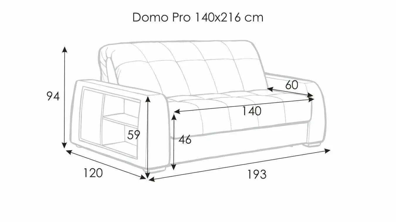Диван-кровать Domo Pro с коробом для белья с полками Askona фото - 2 - большое изображение
